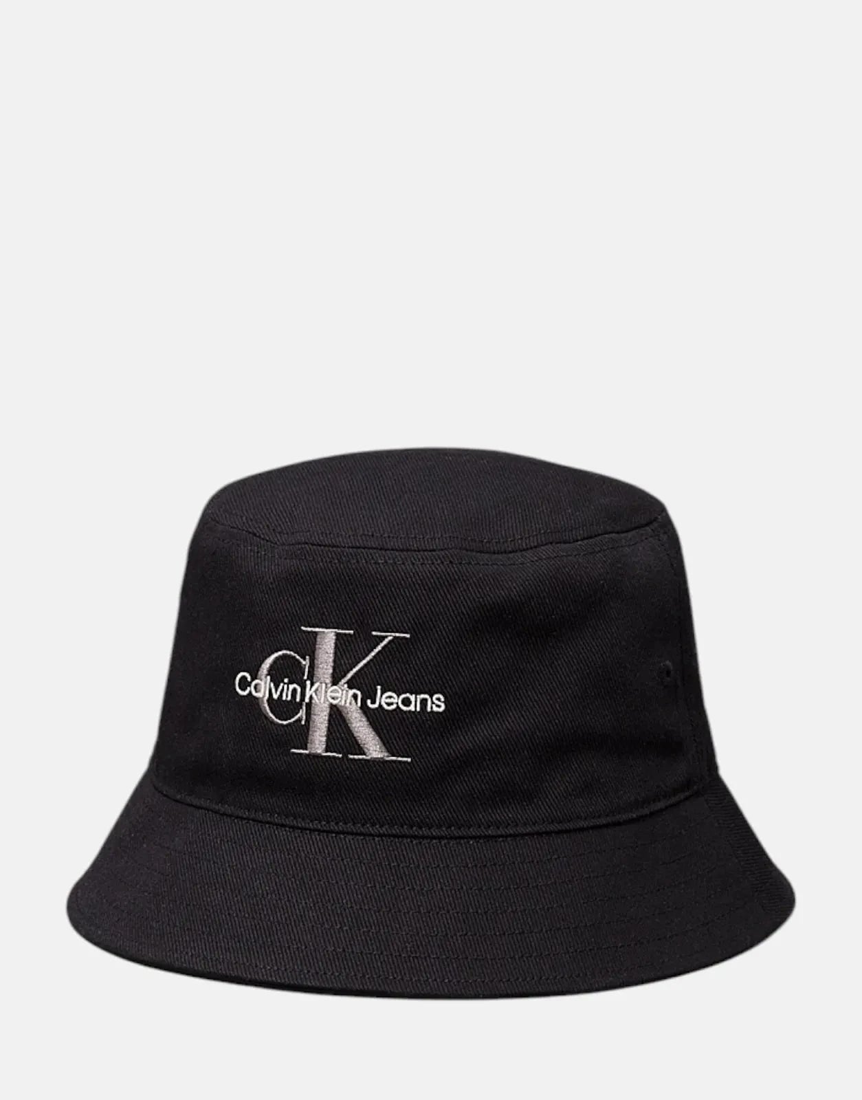 Calvin Klein Mono Logo Embro Black Bucket Hat - Subwear