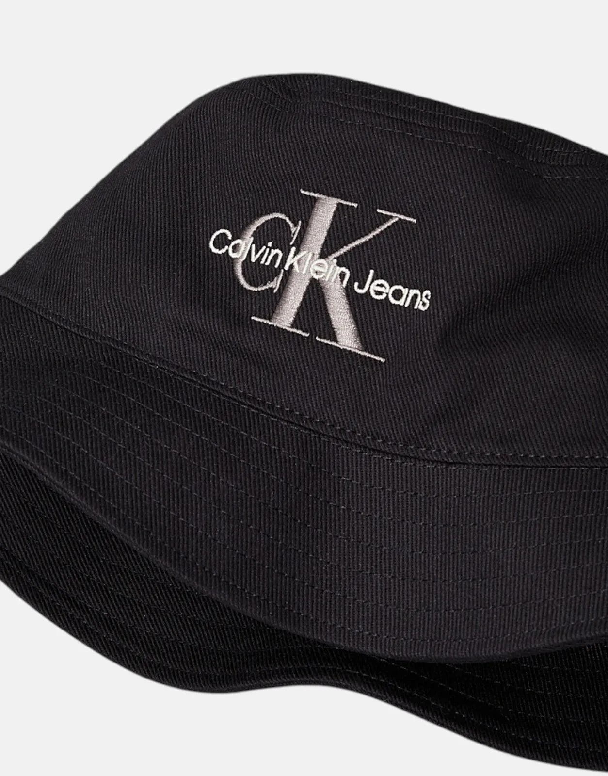 Calvin Klein Mono Logo Embro Black Bucket Hat - Subwear
