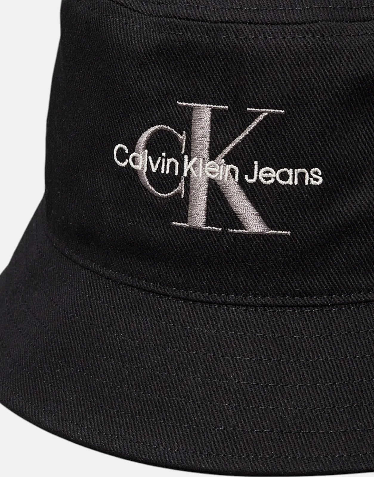 Calvin Klein Mono Logo Embro Black Bucket Hat - Subwear