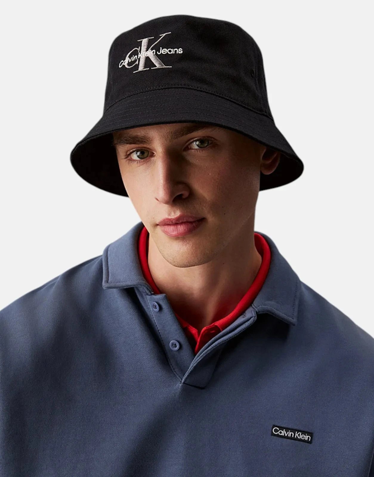 Calvin Klein Mono Logo Embro Black Bucket Hat - Subwear