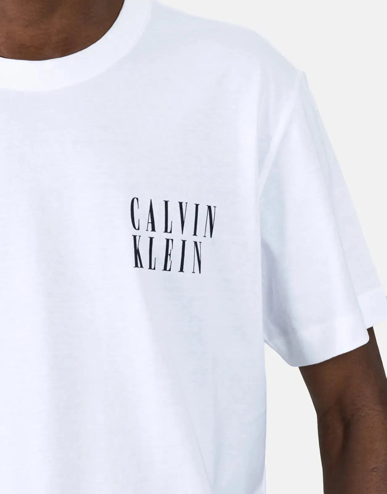 Calvin Klein Ombre Text Box White T-Shirt - Subwear