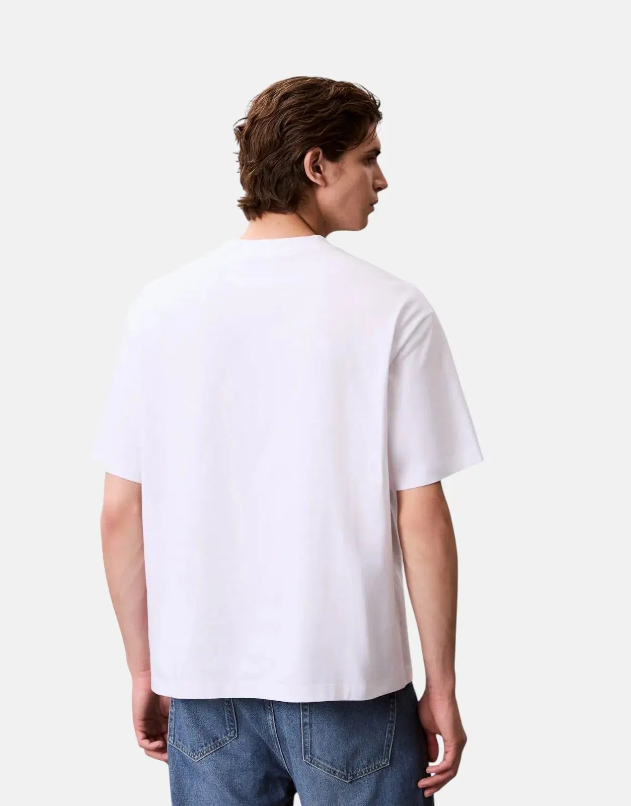 Calvin Klein Relaxed Fit CKJ Graphic White T-Shirt - Subwear