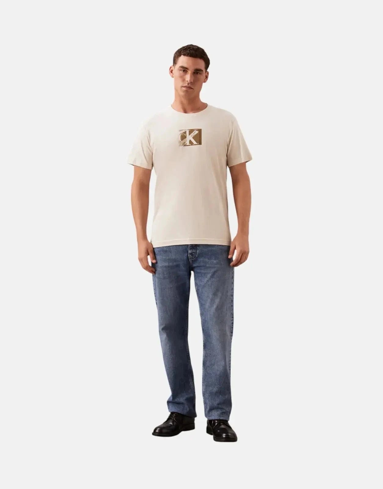 Calvin Klein Small CK Box Beige T-Shirt - Subwear