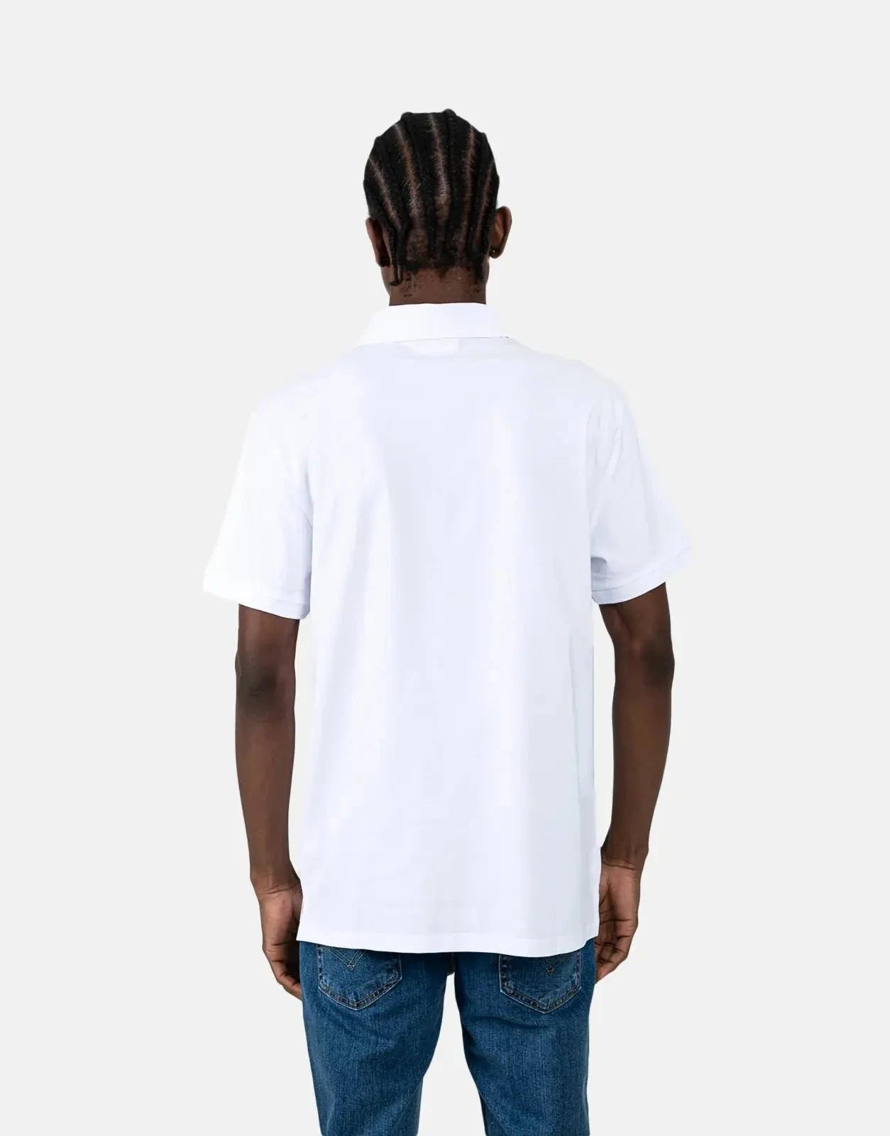 Calvin Klein Smooth Cotton Solid White Polo Shirt - Subwear