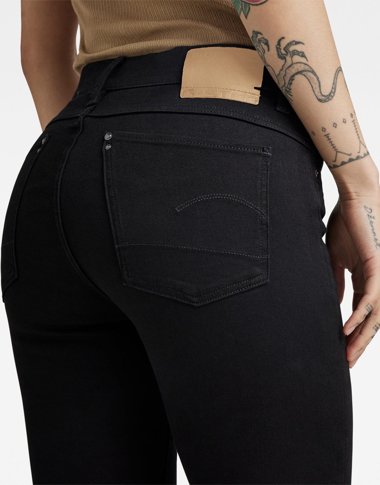 G-Star RAW Lhana Skinny Jeans Pitch Black - Subwear