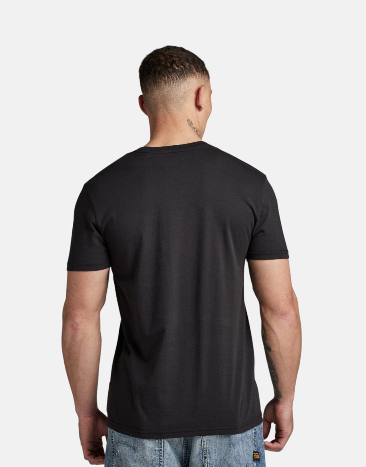 G-Star RAW Distressed Logo Black T-Shirt - Subwear