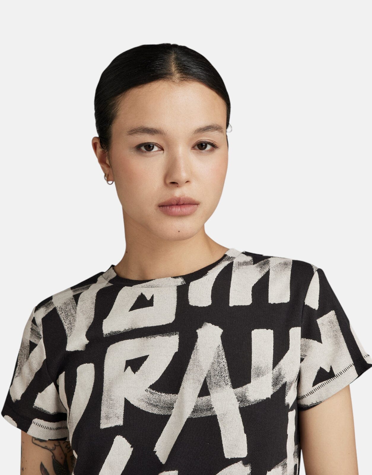 G-Star RAW Calligraphy All Over Raw Paint T-Shirt - Subwear