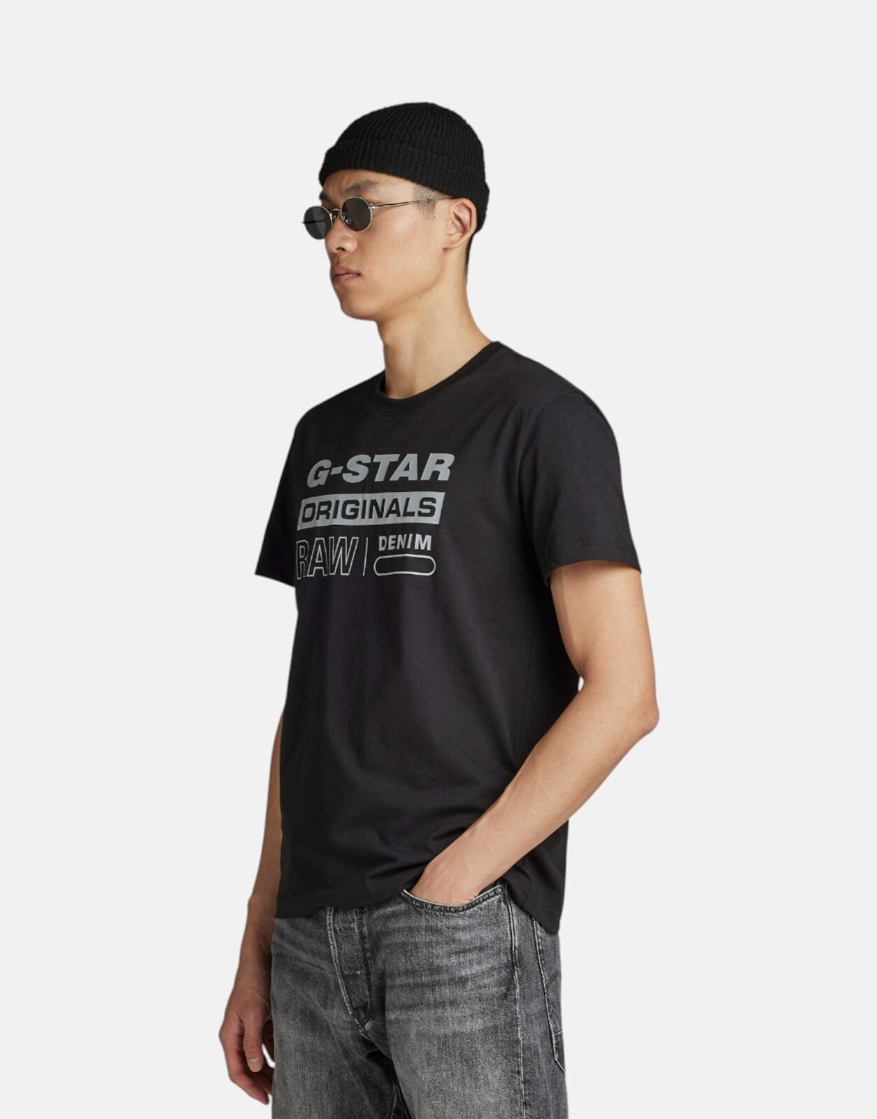 G-Star RAW Reflective Originals T-Shirt Dk Black - Subwear