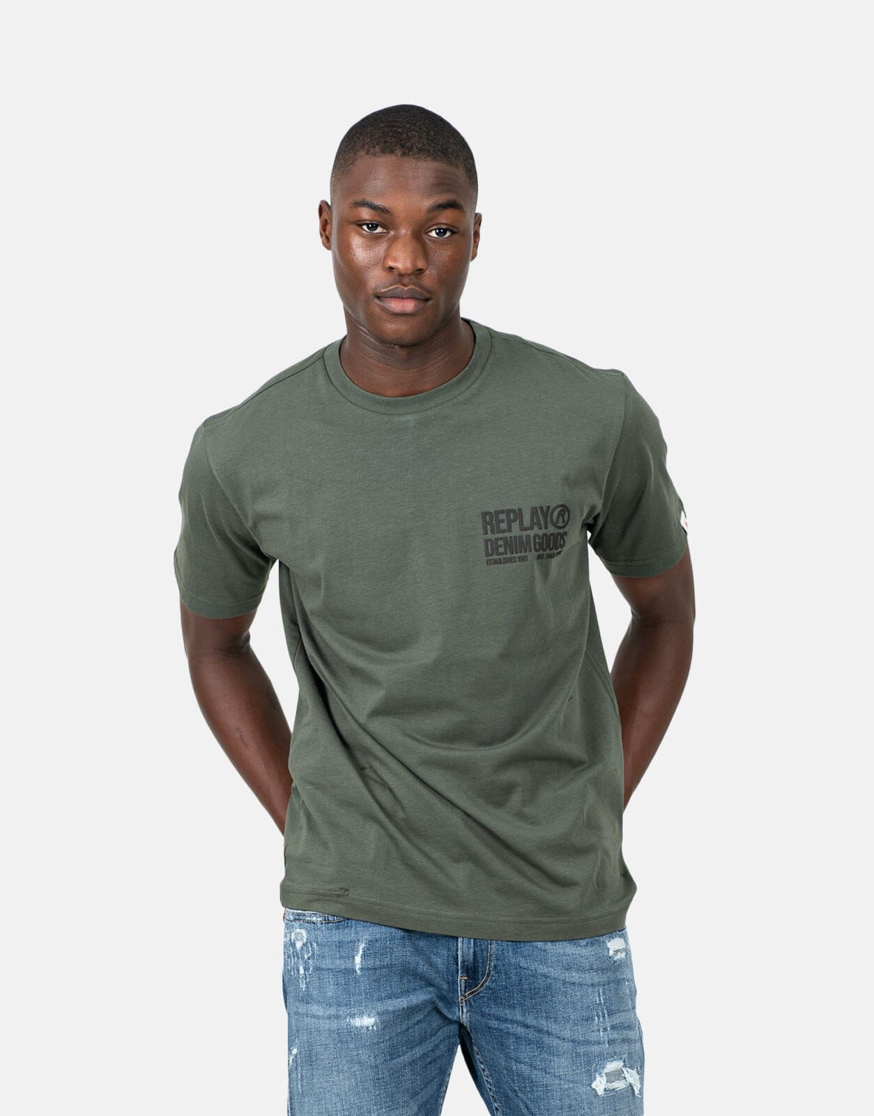 Replay Denim Goods Military Green T-Shirt - Subwear