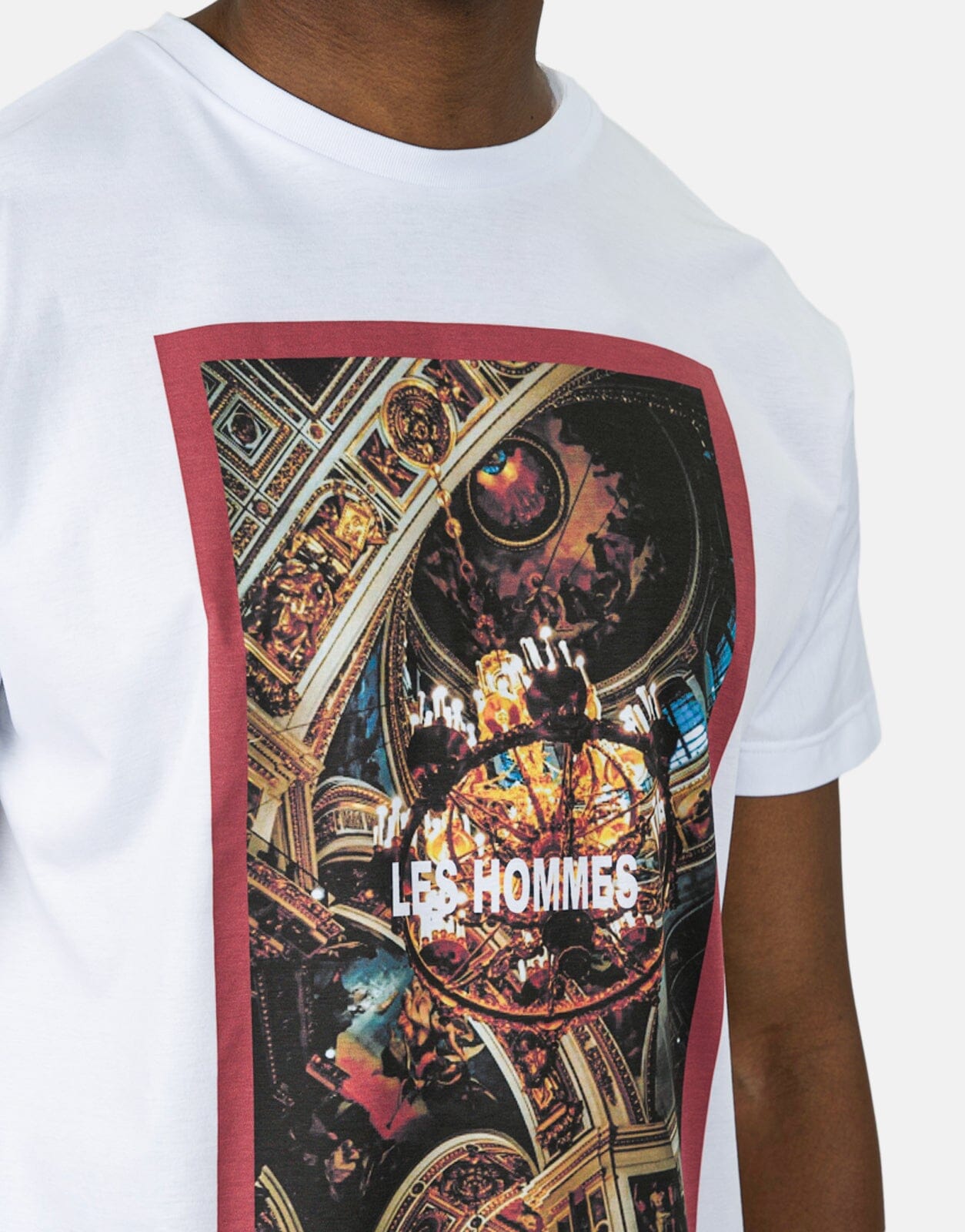 Les Hommes Digital Print Ceiling White T-Shirt - Subwear
