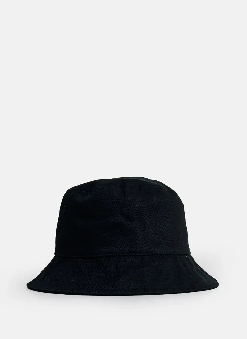 Replay Minimal Front Logo Black Bucket Hat - Subwear