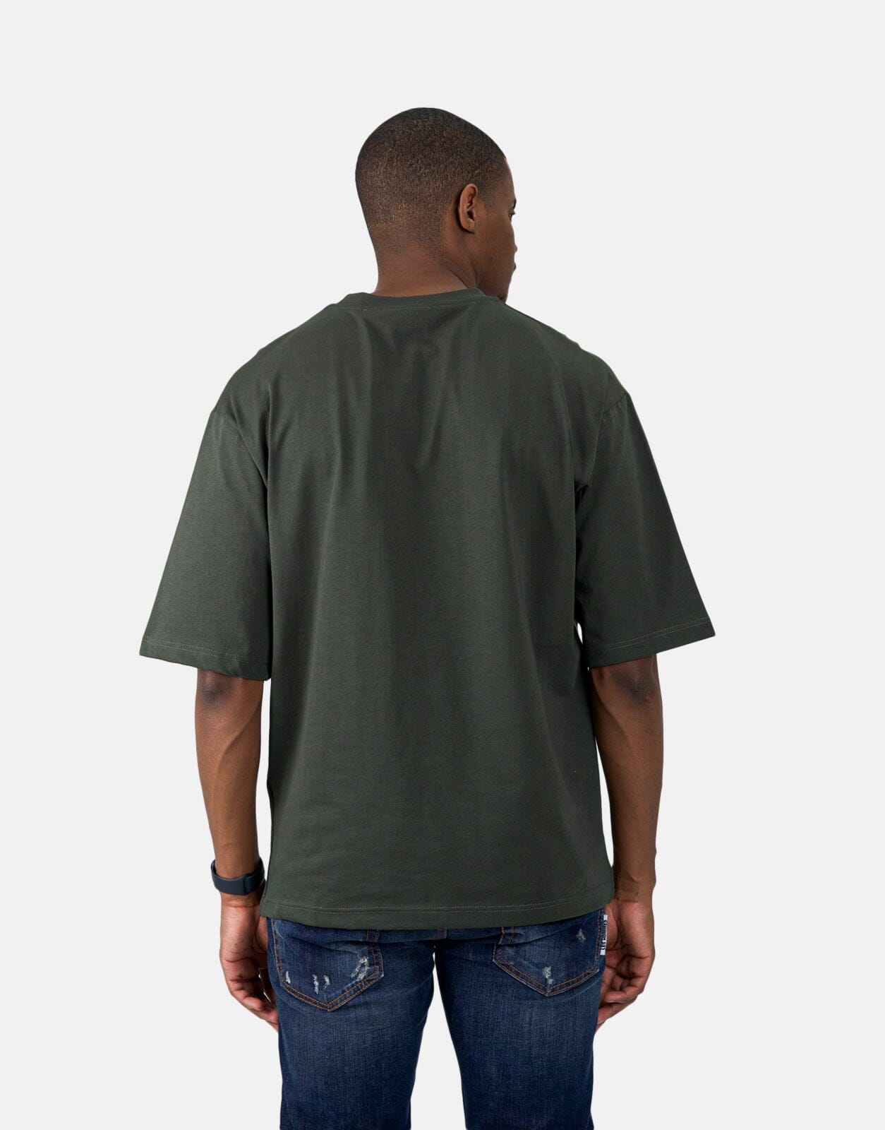 Les Hommes Green Square Mil Green T-Shirt - Subwear