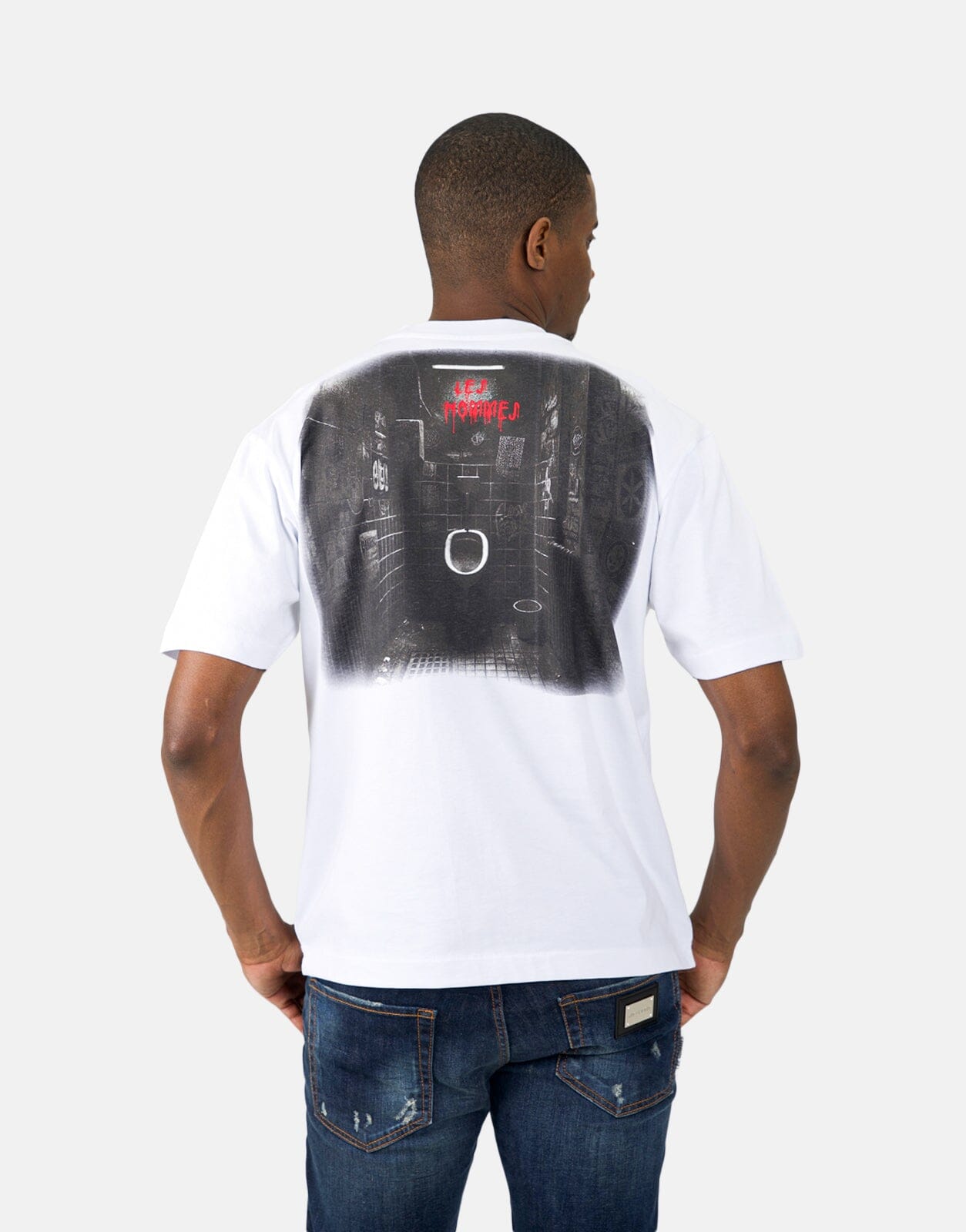 Les Hommes Black Label Freaky White T-Shirt - Subwear