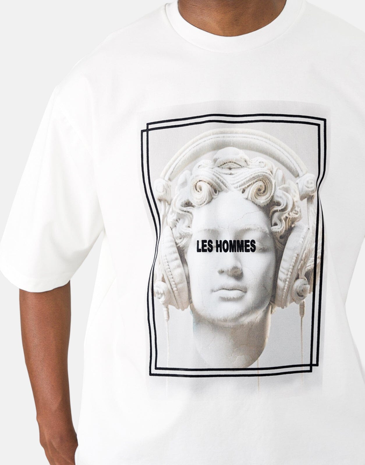 Les Homme Headphones Oversized White T-Shirt - Subwear