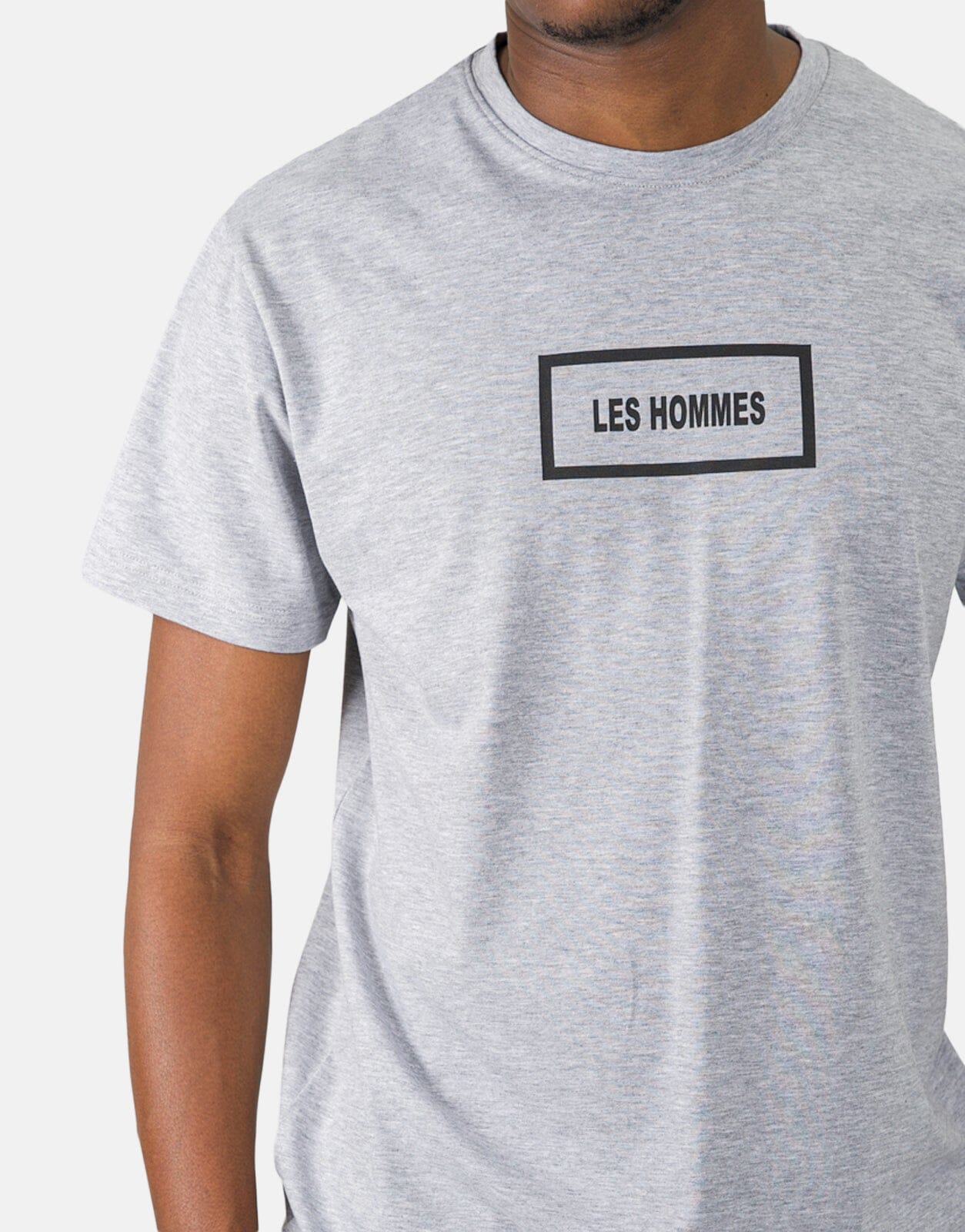 Les Hommes Box Print Grey T-Shirt - Subwear