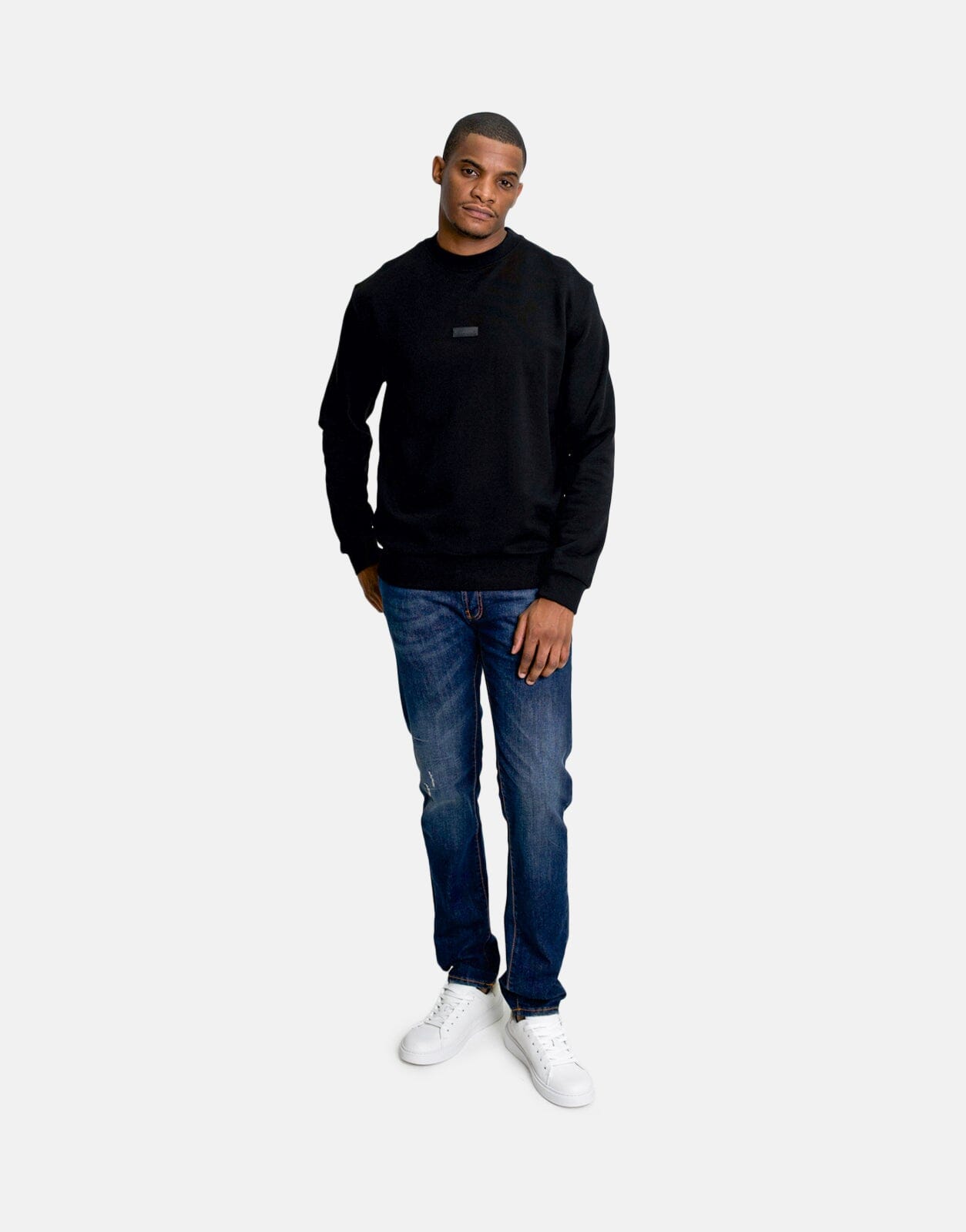 Les Hommes Black Label Back Piercing Black Sweatshirt - Subwear