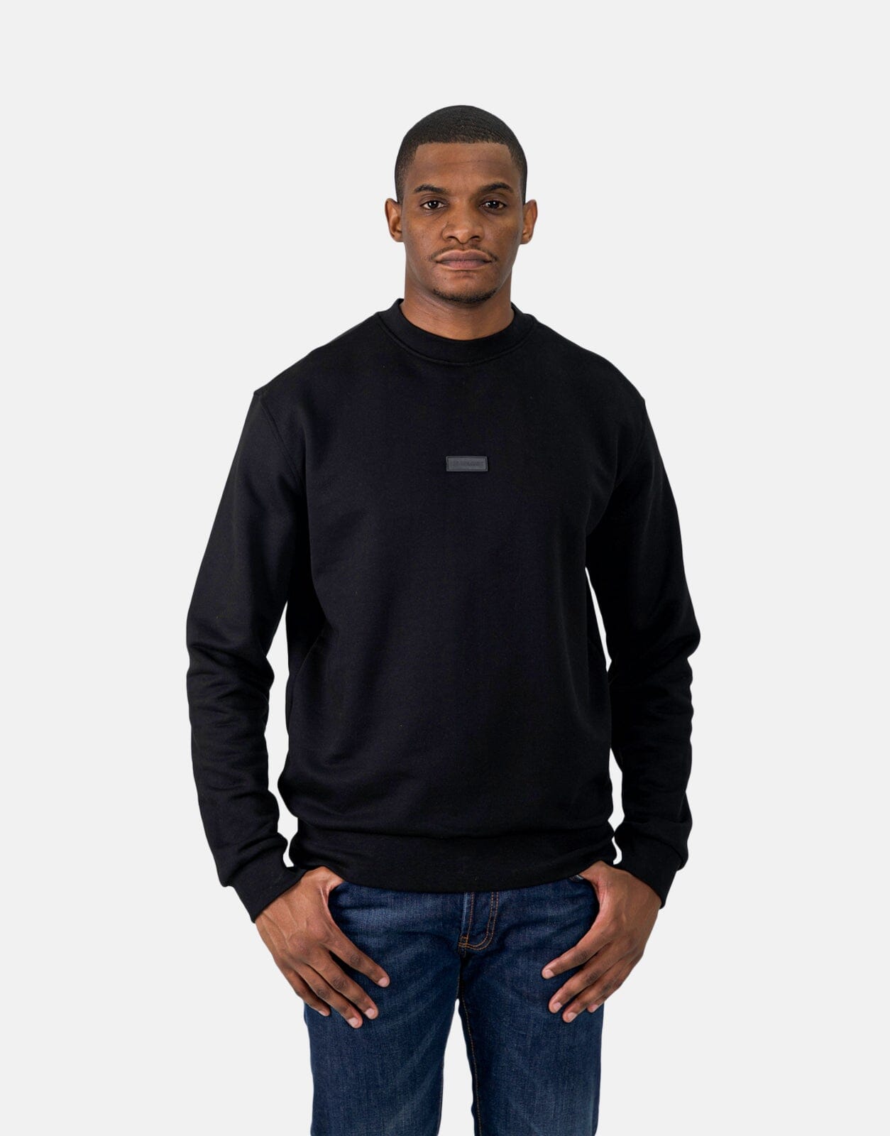 Les Hommes Black Label Back Piercing Black Sweatshirt - Subwear