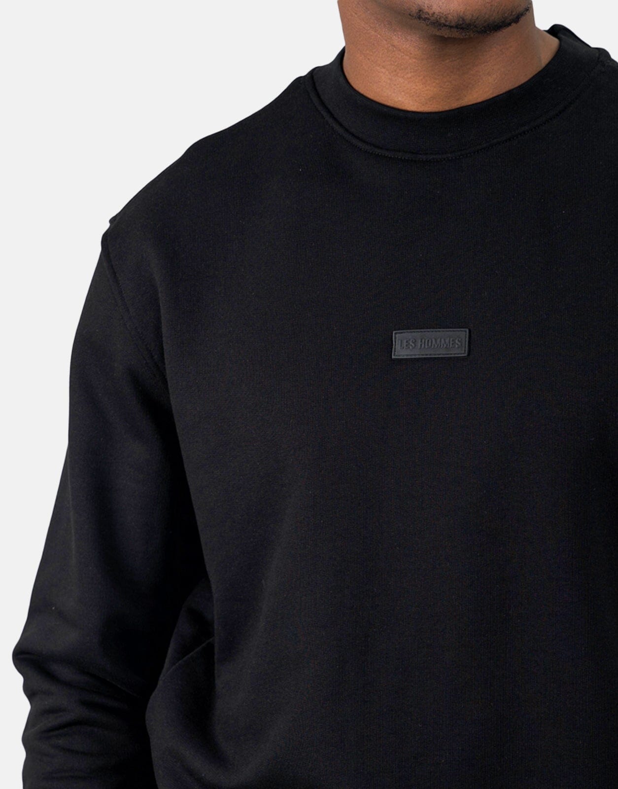 Les Hommes Black Label Back Piercing Black Sweatshirt - Subwear