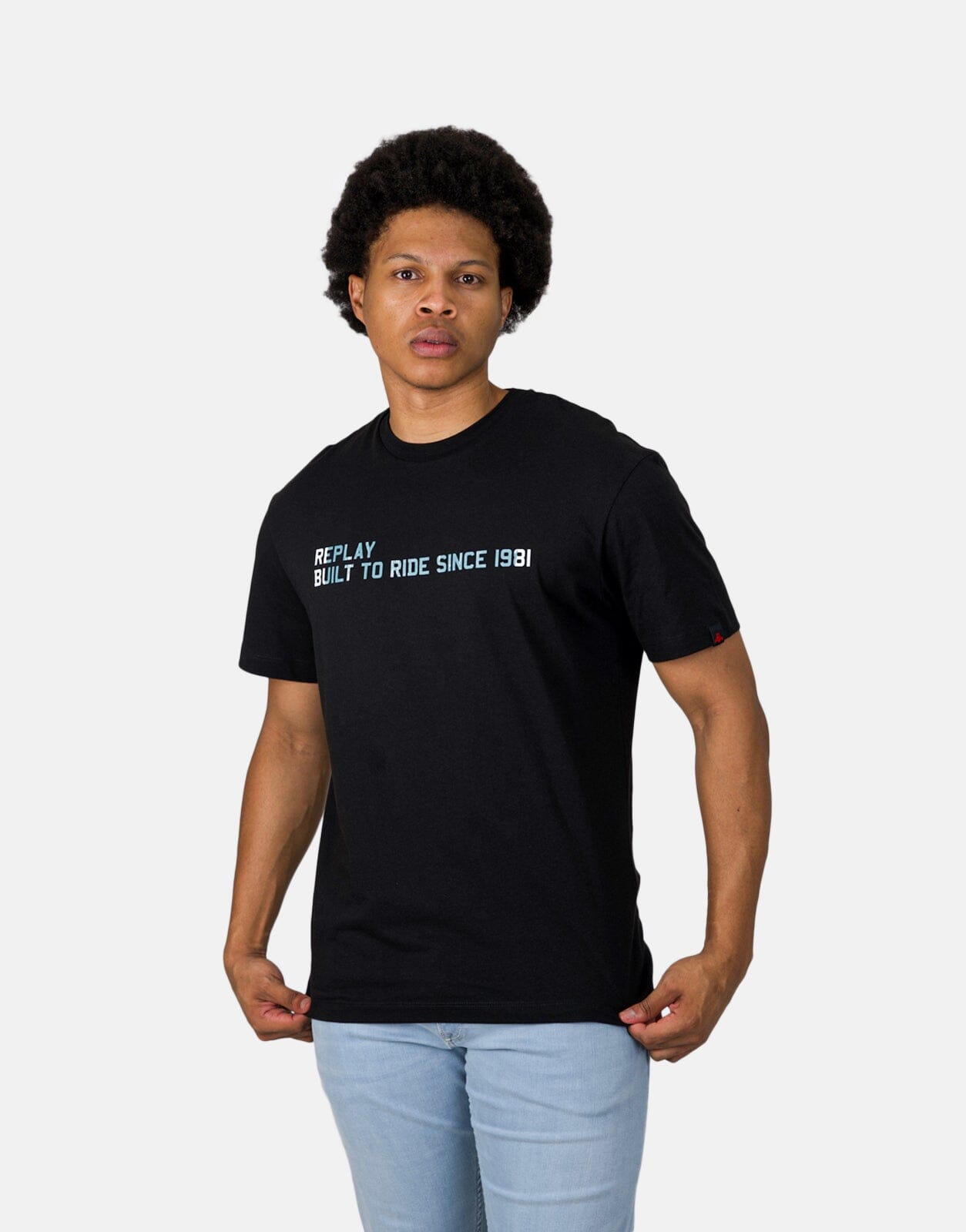 Replay Retro Motoring Back Graphic Black T-Shirt - Subwear