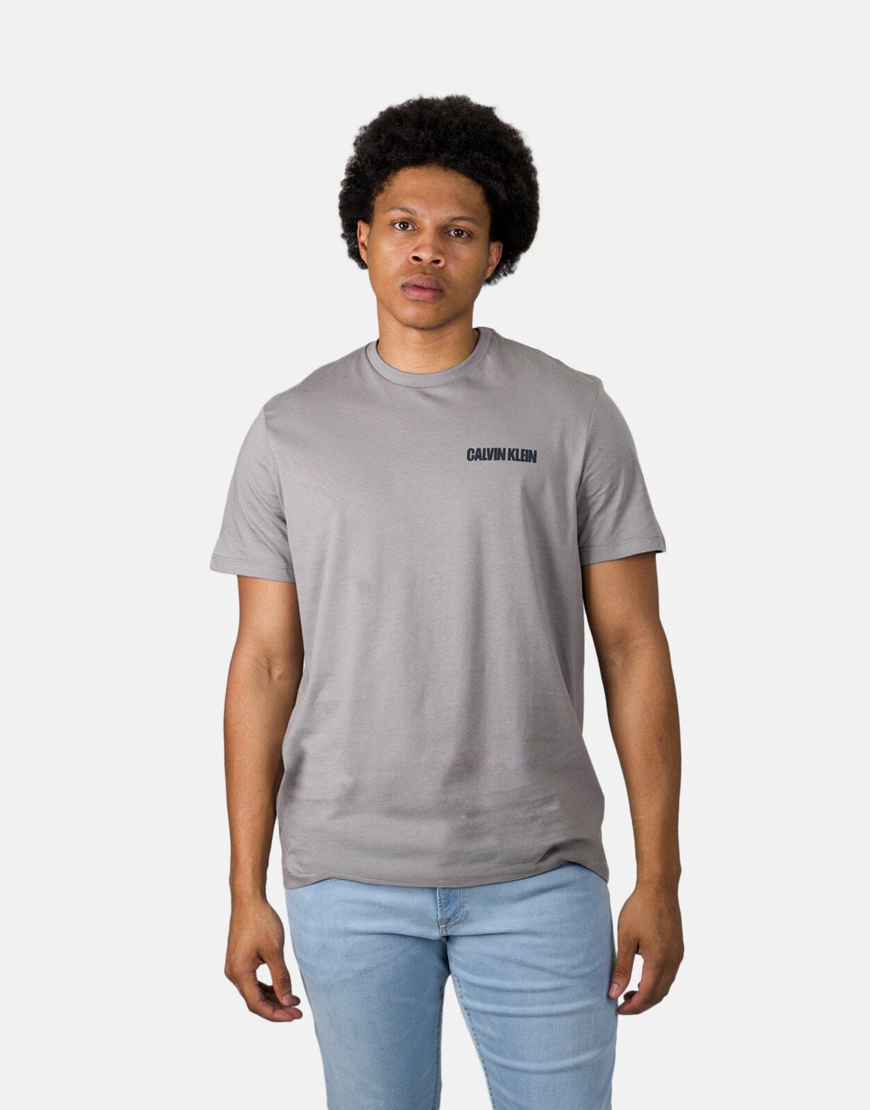 Calvin Klein 30s EU Word Stretch Graphic Grey T-Shirt - Subwear