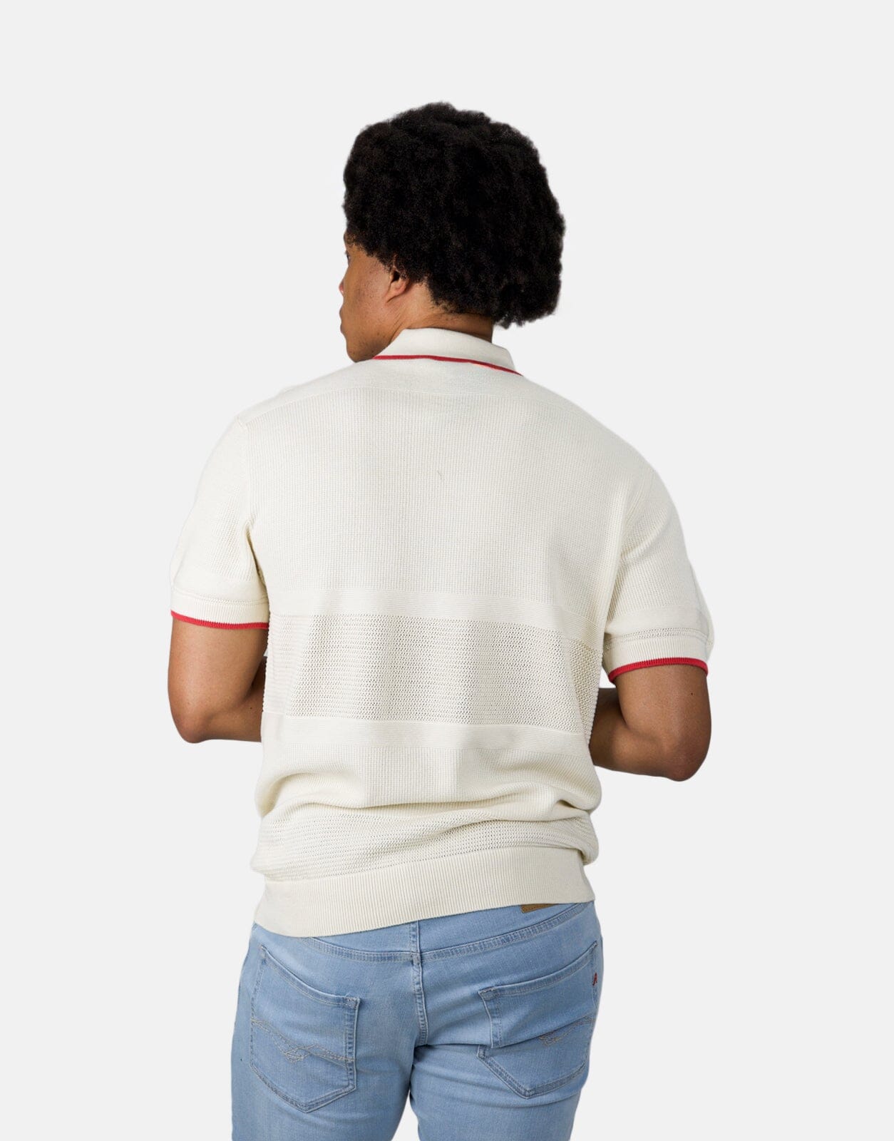 Polo Textured Tipped Knitted Stone Golfer - Subwear