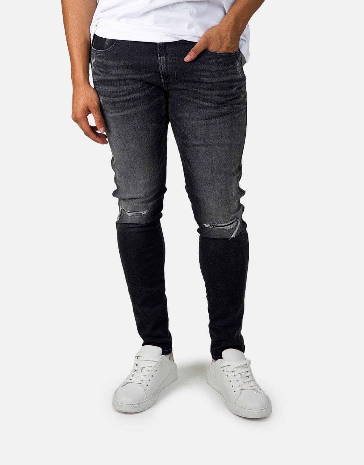 Replay Men Denim Black Delave Jeans - Subwear