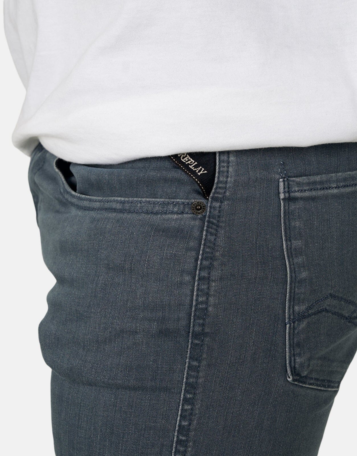 Replay HyperFlex Sustainable Lab Medium Grey Jeans - Subwear