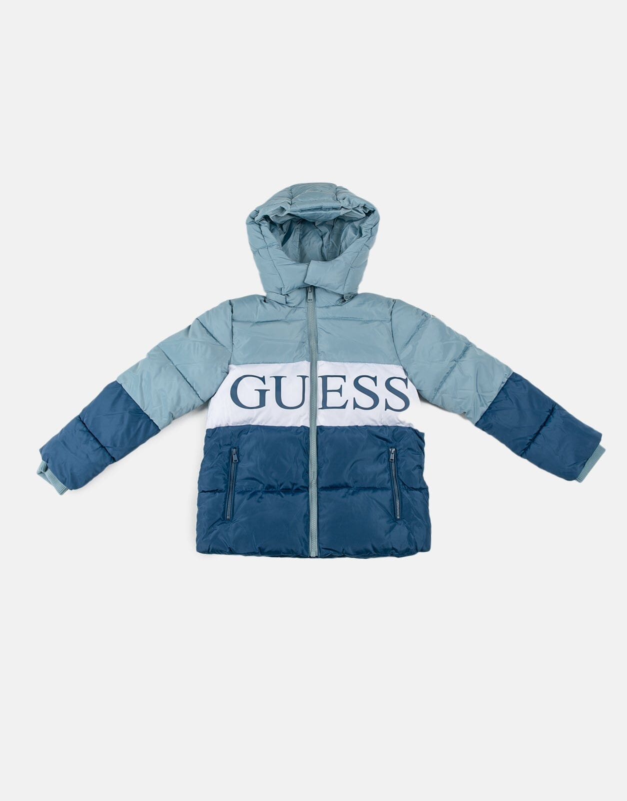 Guess Kids Hooded Padded Blue Jacket - Subwear