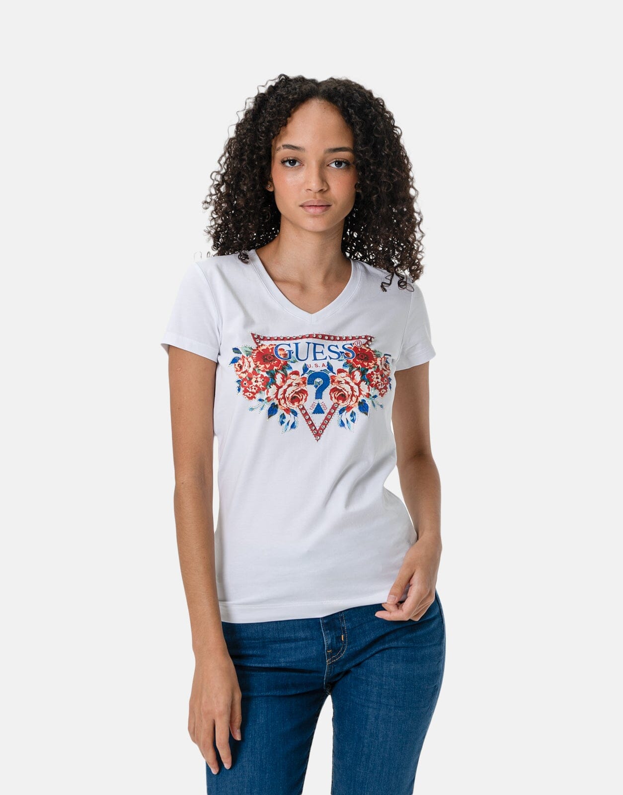 Guess Roses Triangle T-Shirt - Subwear