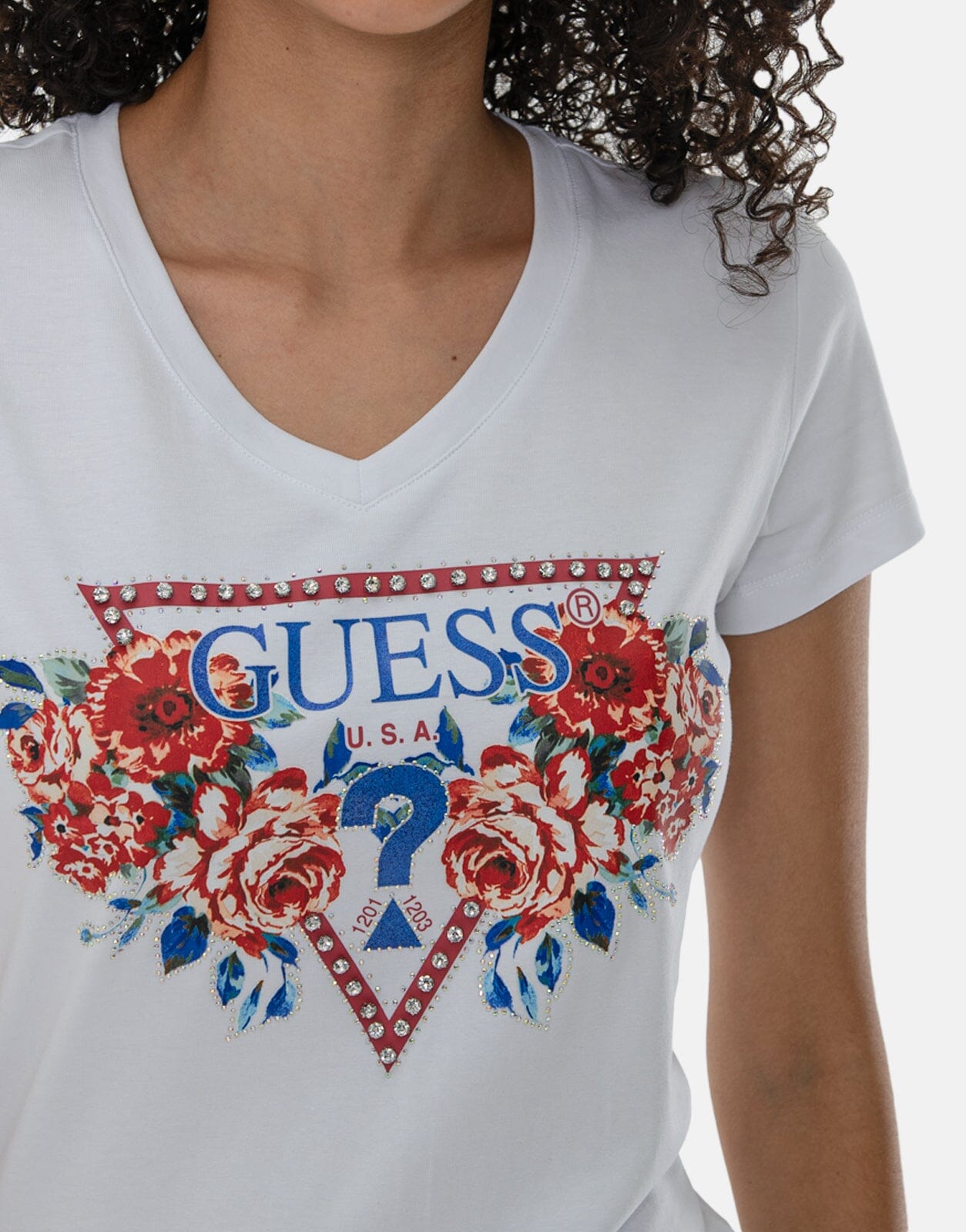 Guess Roses Triangle T-Shirt - Subwear