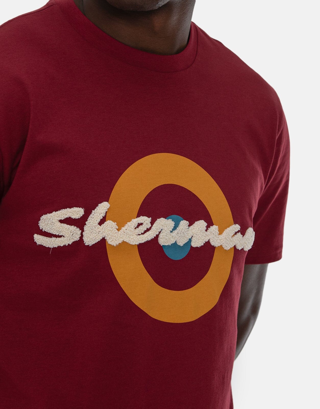 Ben Sherman Retro Chenille Target Berry T-Shirt - Subwear