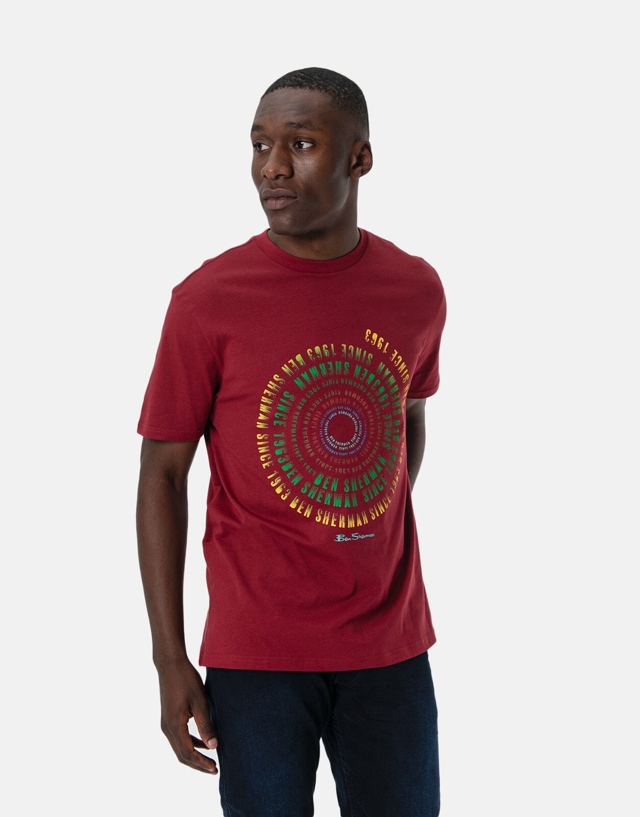 Ben Sherman Swirl Target Berry T-Shirt - Subwear