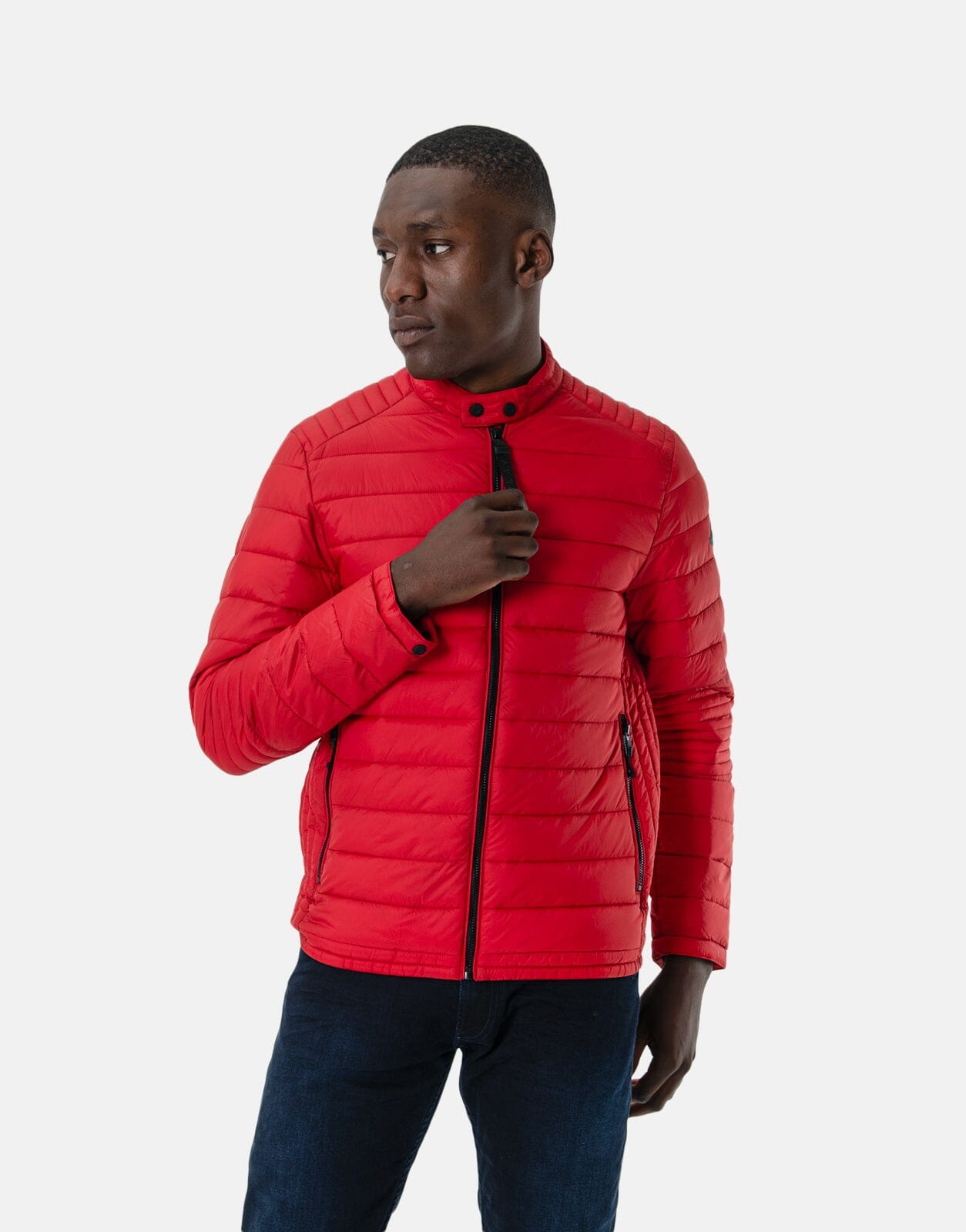 Replay Slim Fit Recycled Nylon Red Jacket - Subwear