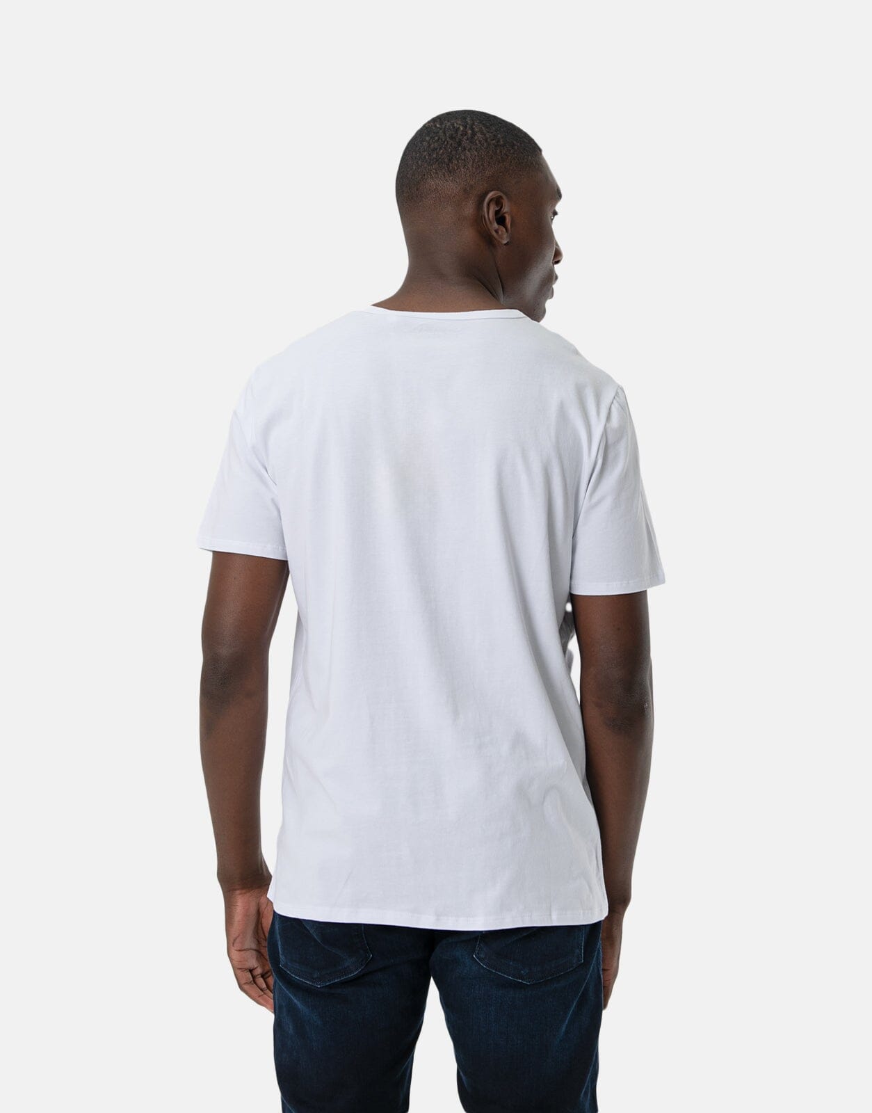 Guess Round Logo T-Shirt White - Subwear
