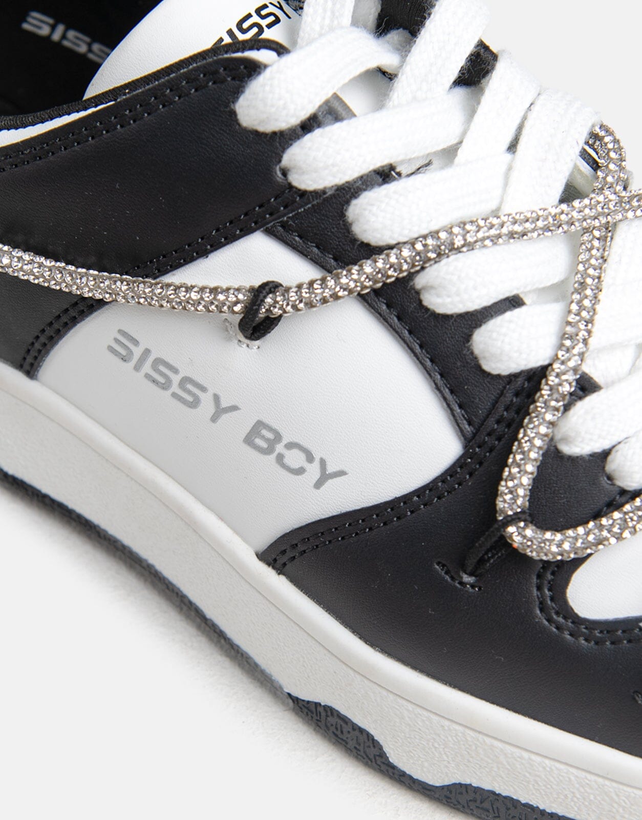 Sissy Boy Iridescent Diamante Trim Sneakers - Subwear