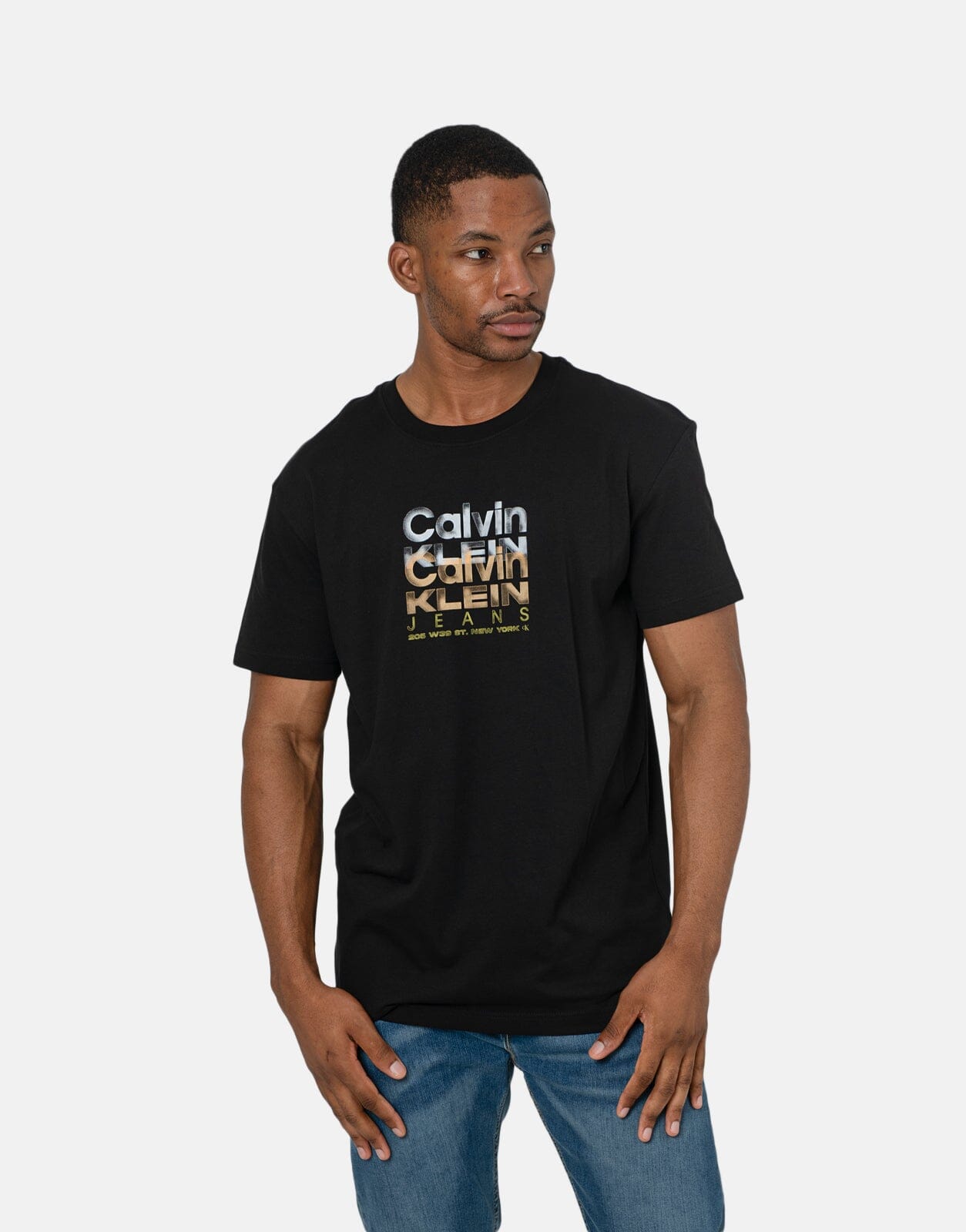 Calvin Klein Repeat Logo T-Shirt Blk - Subwear