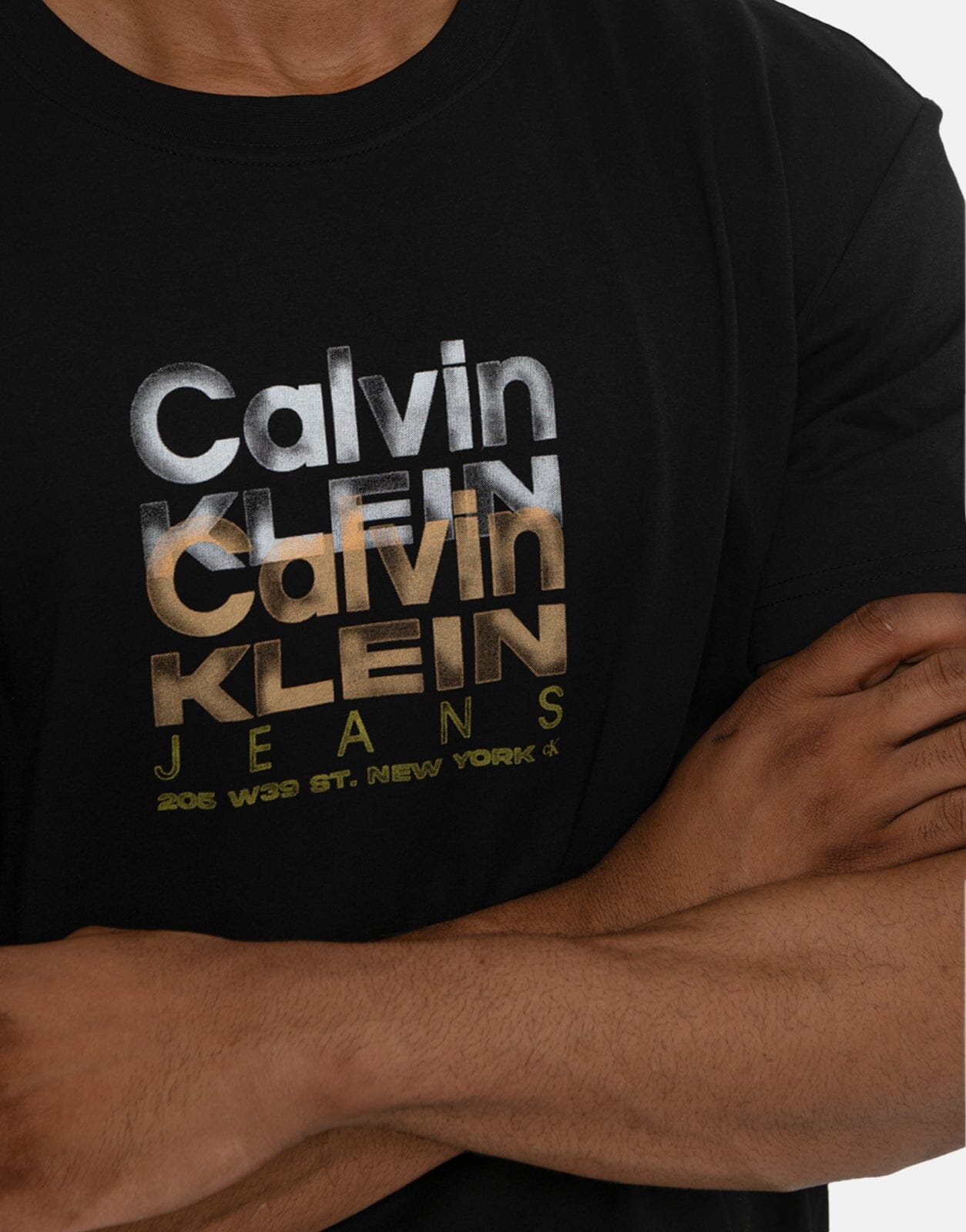Calvin Klein Repeat Logo T-Shirt Blk - Subwear