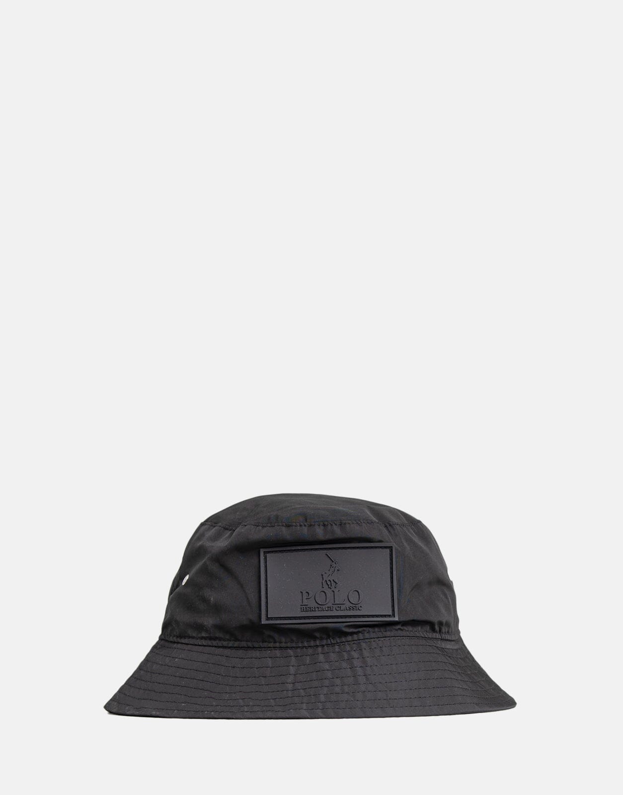 Polo Rubberised Badge Black Bucket Hat - Subwear