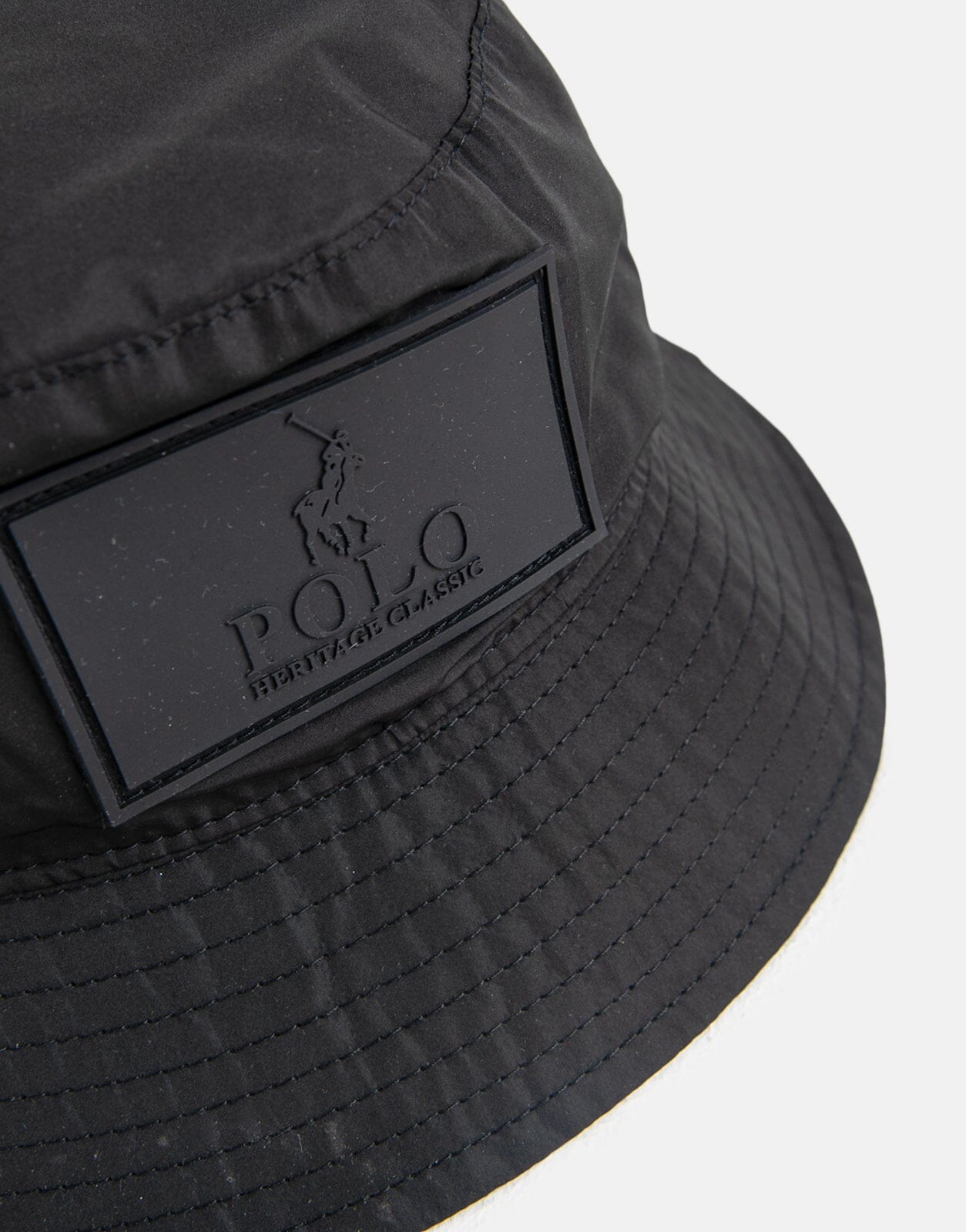Polo Rubberised Badge Black Bucket Hat - Subwear