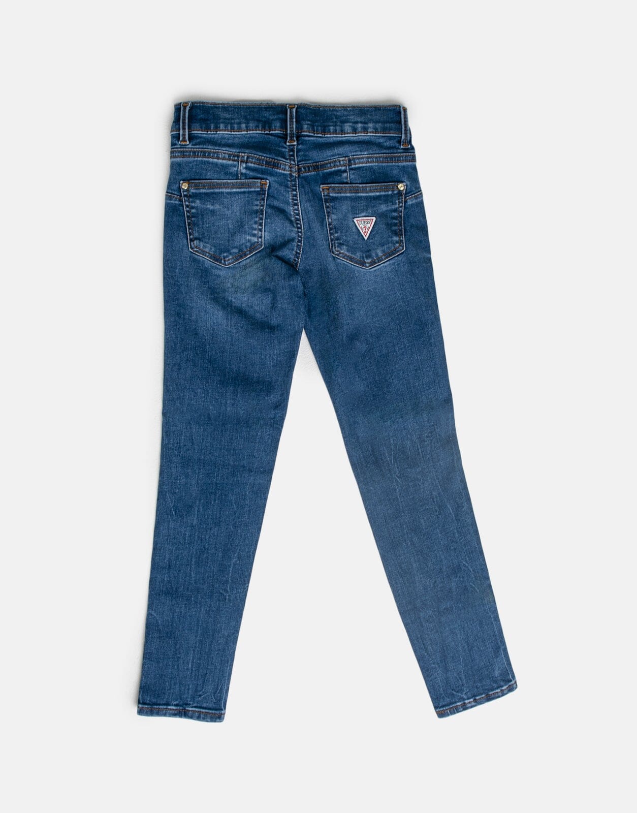 Guess Kids Girls Stretch Skinny Mid Blue Jeans - Subwear