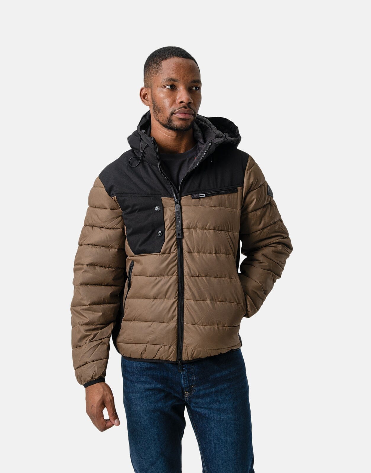 Replay Two Tone Mid-Weight Puffer Jacket | Subwear