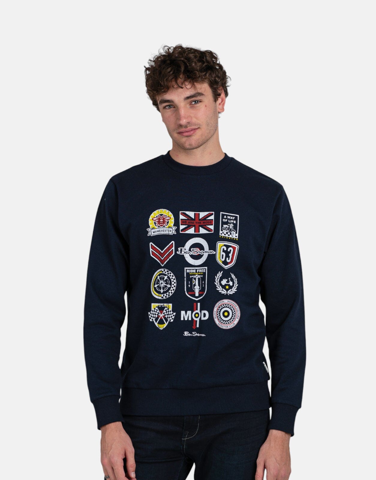 Ben Sherman Scooter Club Navy Sweatshirt - Subwear