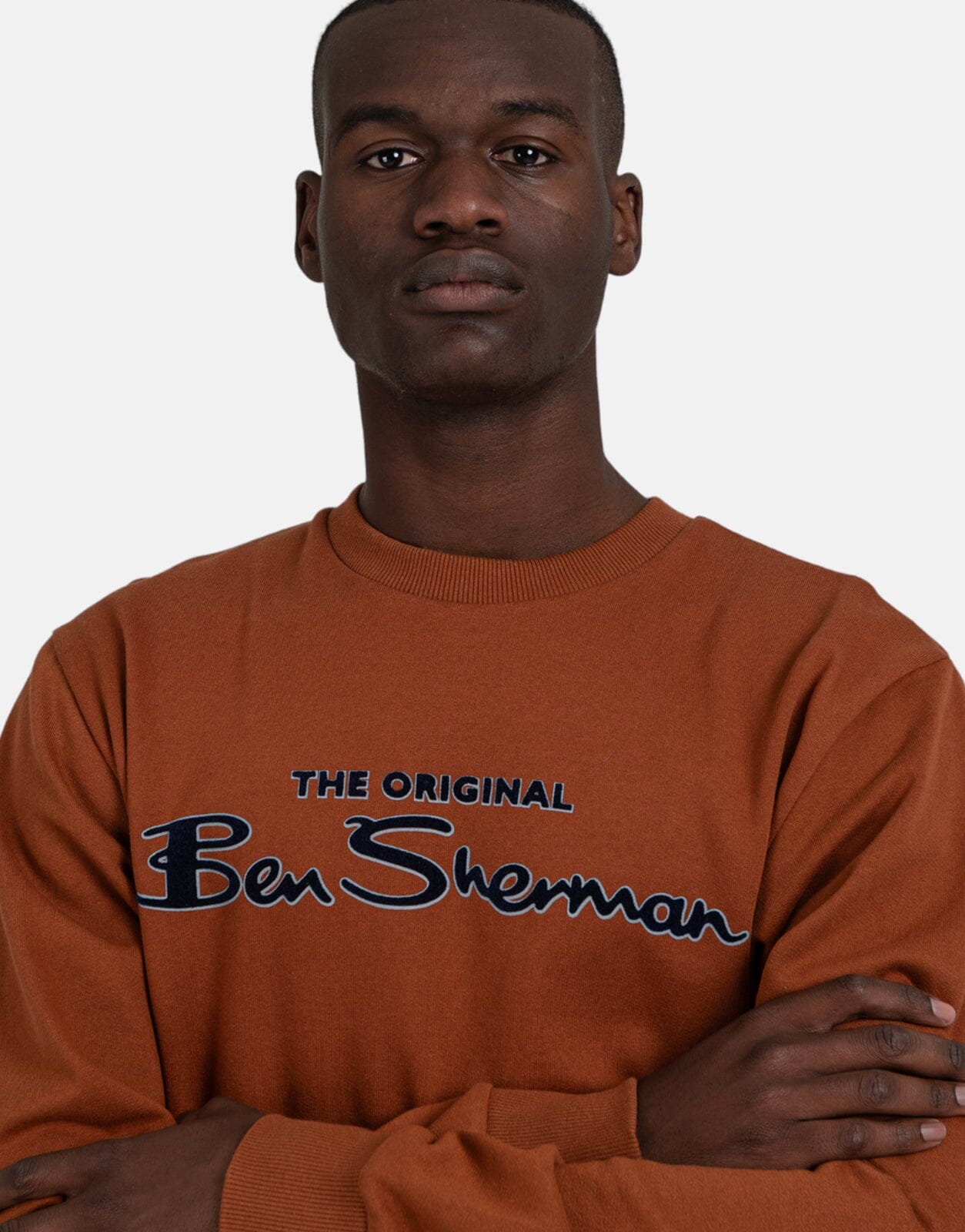 Ben Sherman Signature Crew Flock Sweatshirt MOC - Subwear
