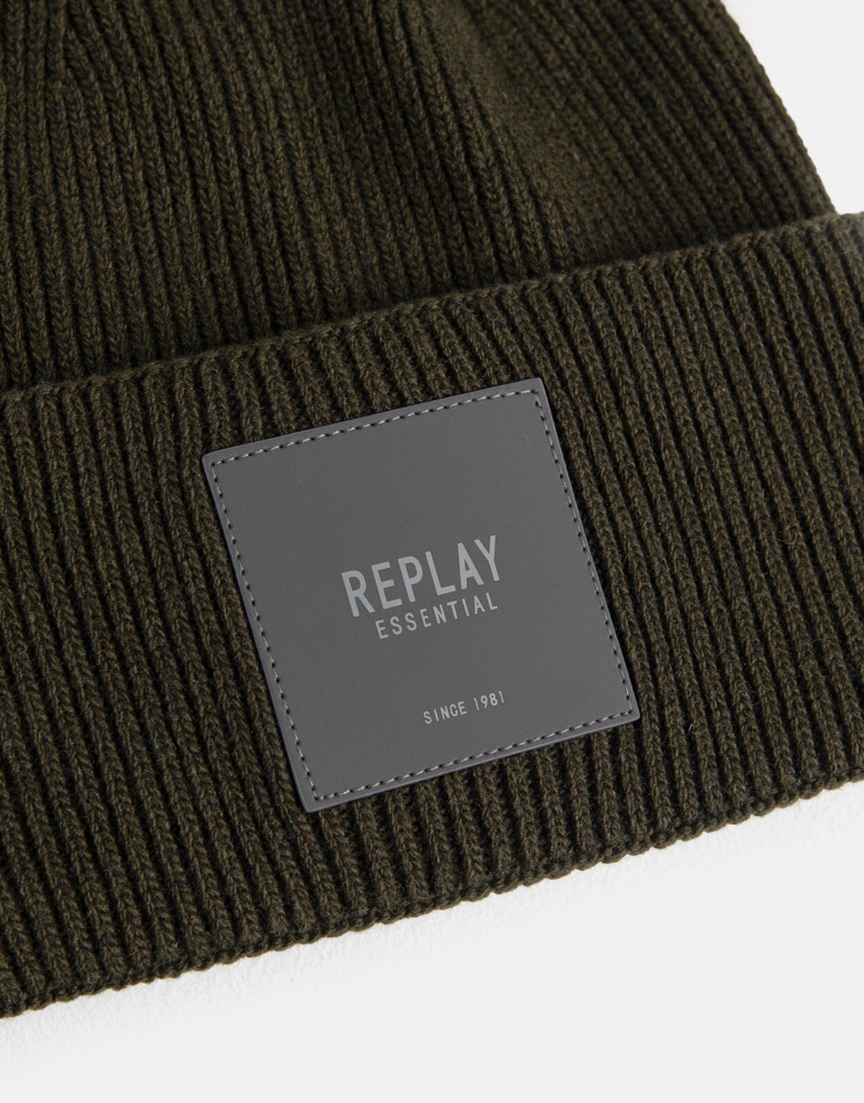 Replay Essentials Ribbed Jungle Green Beanie - Subwear
