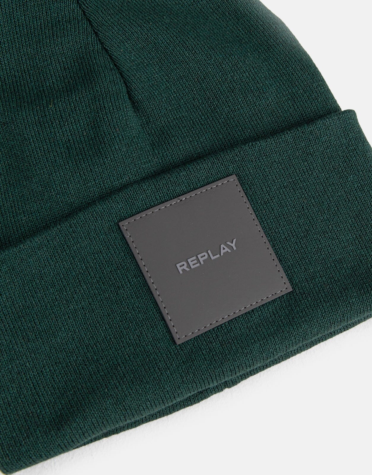 Replay Square Badge Green Beanie - Subwear