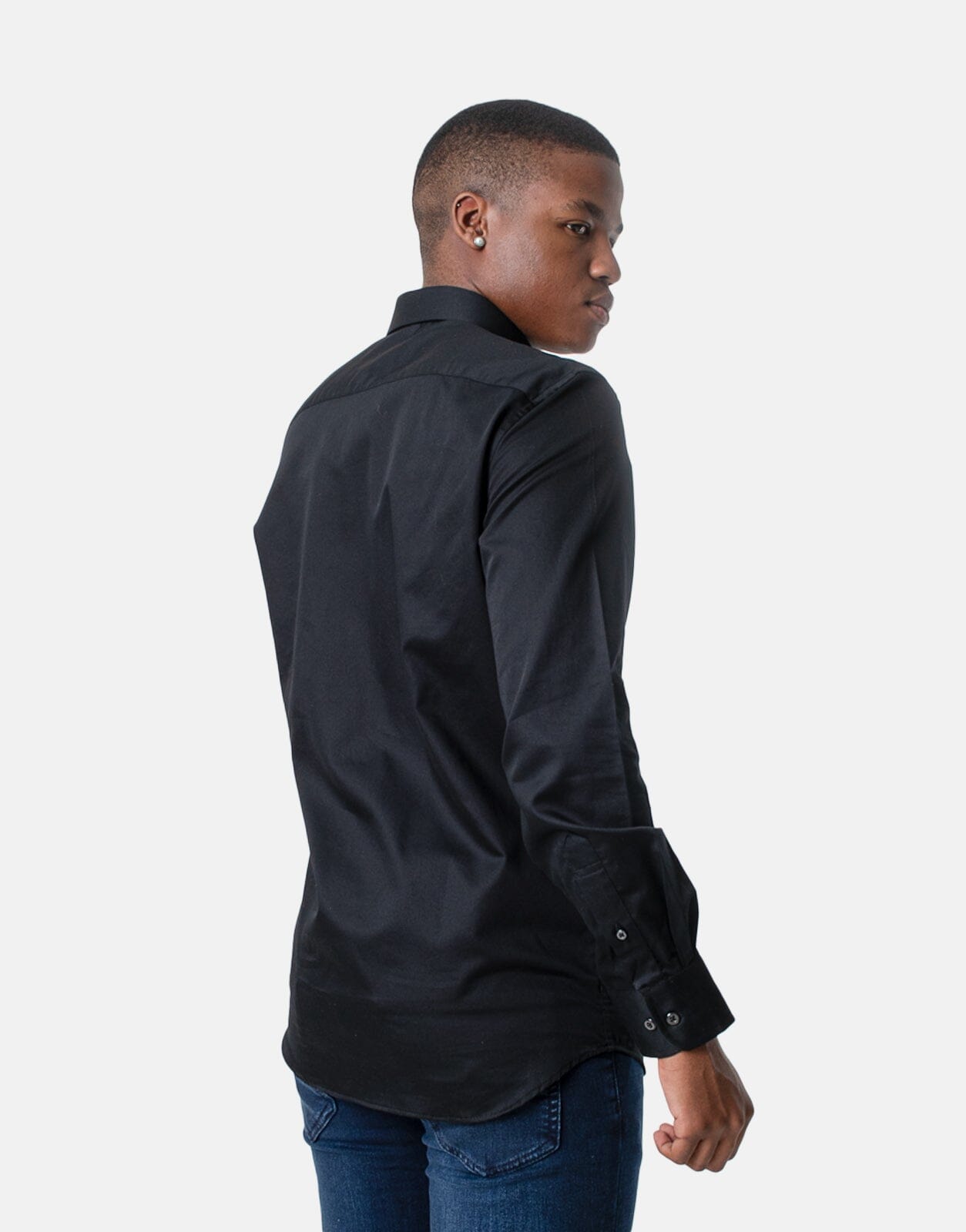 Polo Custom Fit Greig Shirt Black - Subwear