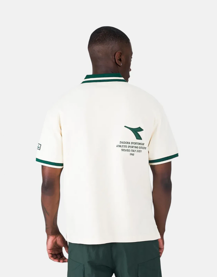 Diadora Ace Stone Green Polo Shirt - Subwear