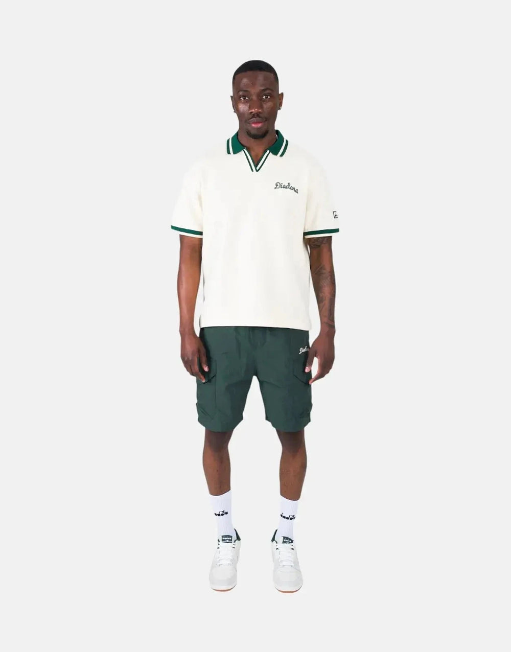 Diadora Ace Stone Green Polo Shirt - Subwear