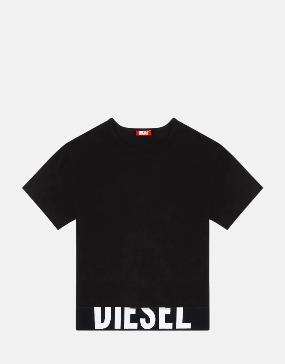Diesel Uftee Sport Cropped Black Top - Subwear