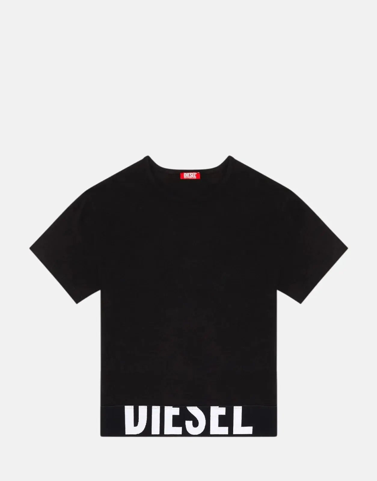 Diesel Uftee Sport Cropped Black Top - Subwear